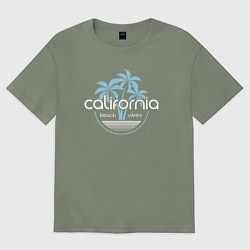 Футболка оверсайз женская California beach, цвет: авокадо