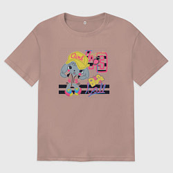 Футболка оверсайз женская Base ball, цвет: пыльно-розовый