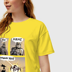 Футболка оверсайз женская Helldivers 2: Kame hame ha, цвет: желтый — фото 2