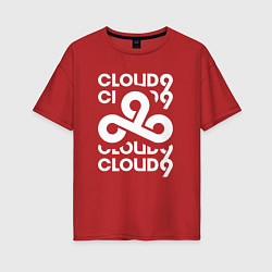 Женская футболка оверсайз Cloud9 - in logo