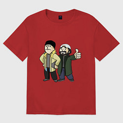 Футболка оверсайз женская Vault Jay and silent Bob, цвет: красный