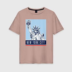 Футболка оверсайз женская Style New York, цвет: пыльно-розовый