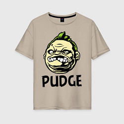 Женская футболка оверсайз Pudge Face