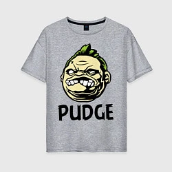 Футболка оверсайз женская Pudge Face, цвет: меланж