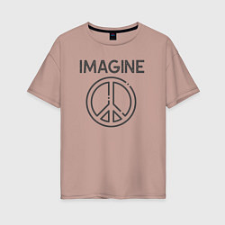 Женская футболка оверсайз Peace imagine