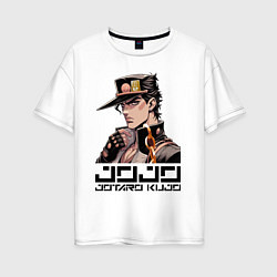 Женская футболка оверсайз Jotaro Kujo - Jojo ai art