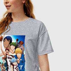 Футболка оверсайз женская Баскетбол Куроко, цвет: меланж — фото 2