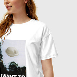 Футболка оверсайз женская X files - dumpling, цвет: белый — фото 2