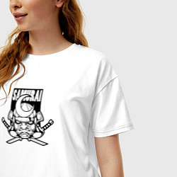 Футболка оверсайз женская Самурай монохром, цвет: белый — фото 2