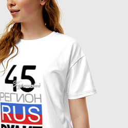 Футболка оверсайз женская 45 - Курганская область, цвет: белый — фото 2