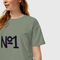 Футболка оверсайз женская Твой номер 1, цвет: авокадо — фото 2