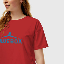 Футболка оверсайз женская Доктор Кто Bluebox, цвет: красный — фото 2