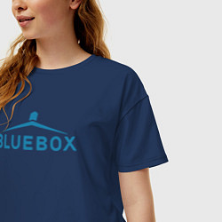 Футболка оверсайз женская Доктор Кто Bluebox, цвет: тёмно-синий — фото 2