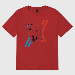 Футболка оверсайз женская Франкс Зеро Ту, цвет: красный