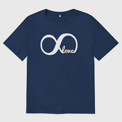 Футболка оверсайз женская Бесконечная баскетбольная любовь, цвет: тёмно-синий