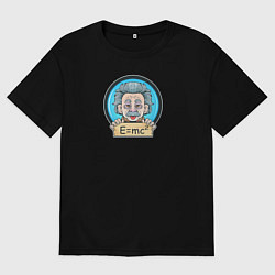 Футболка оверсайз женская Гениальный физик, цвет: черный