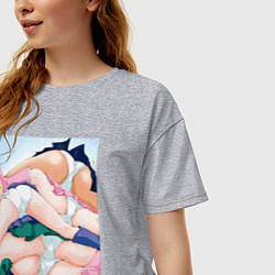 Футболка оверсайз женская Senpai секси, цвет: меланж — фото 2