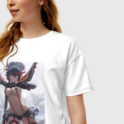 Футболка оверсайз женская Убей или умри арт, цвет: белый — фото 2