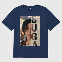 Футболка оверсайз женская Agust D, цвет: тёмно-синий