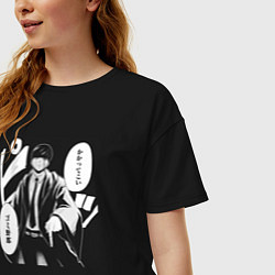 Футболка оверсайз женская Мэш Бёрндэд, цвет: черный — фото 2