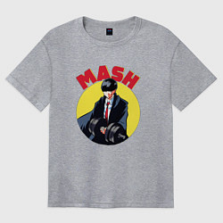 Футболка оверсайз женская Мэш Бёрндэд, цвет: меланж