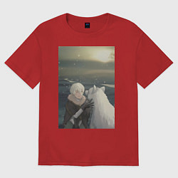 Футболка оверсайз женская Для тебя Бессмертный Фуши, цвет: красный