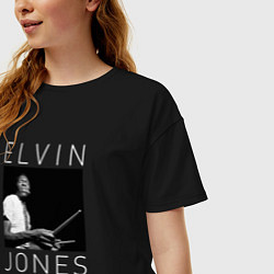 Футболка оверсайз женская Elvin Jones jazz legend, цвет: черный — фото 2