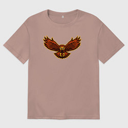 Женская футболка оверсайз Полёт совы