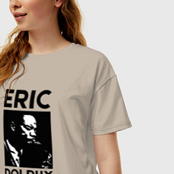Футболка оверсайз женская Eric Dolphy jazz legend, цвет: миндальный — фото 2