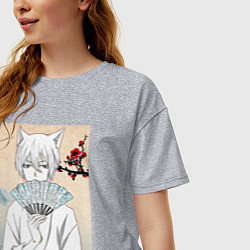 Футболка оверсайз женская Очень приятно Бог Томоэ, цвет: меланж — фото 2