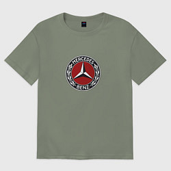 Футболка оверсайз женская Mercedes benz sport logo, цвет: авокадо