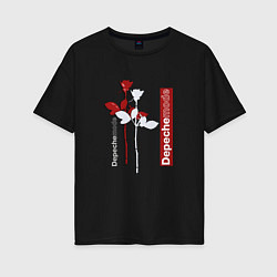 Женская футболка оверсайз Depeche Mode - Roses violator