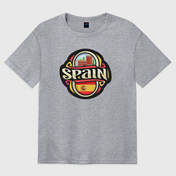 Футболка оверсайз женская Spain, цвет: меланж