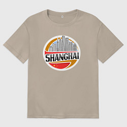 Женская футболка оверсайз Шанхай Китай