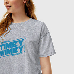 Футболка оверсайз женская Timey wimey wibbly wobbly, цвет: меланж — фото 2