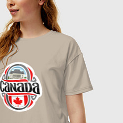 Футболка оверсайз женская Canada country, цвет: миндальный — фото 2