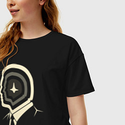 Футболка оверсайз женская Дикаприо - Начало, цвет: черный — фото 2