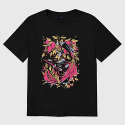 Футболка оверсайз женская Megaera furie Hades, цвет: черный