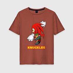 Женская футболка оверсайз Knuckles ехидна из соника