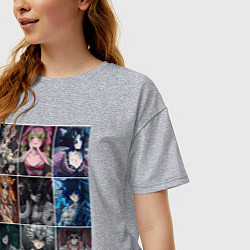 Футболка оверсайз женская Клинок, рассекающий демонов Мицури Канродзи, цвет: меланж — фото 2