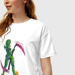 Футболка оверсайз женская Slimegirl, цвет: белый — фото 2