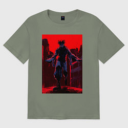 Футболка оверсайз женская Магическая битва Тёсо Манипуляция кровью, цвет: авокадо