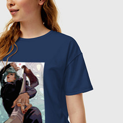 Футболка оверсайз женская Магическая битва Маки Дзэнин, цвет: тёмно-синий — фото 2