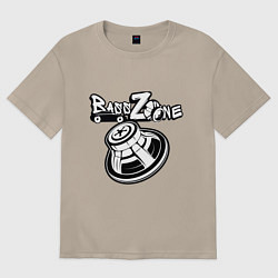 Футболка оверсайз женская Bass zone subwoofer, цвет: миндальный