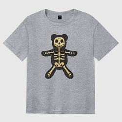 Футболка оверсайз женская Dead bear, цвет: меланж