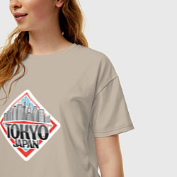 Футболка оверсайз женская My Tokyo, цвет: миндальный — фото 2