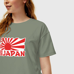 Футболка оверсайз женская Japan sun, цвет: авокадо — фото 2