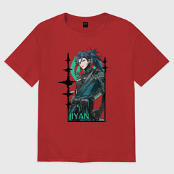 Футболка оверсайз женская Jiyan, цвет: красный