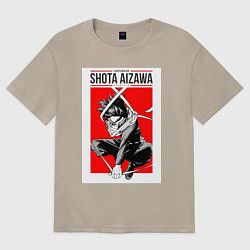 Футболка оверсайз женская Моя геройская академия Сёта Айдзава, цвет: миндальный