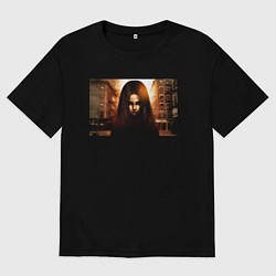 Футболка оверсайз женская Альма Вейд Fear 2, цвет: черный